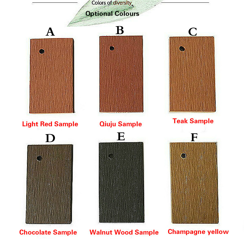 One Piece 1m*14.6cm*2.4cm Out Door Plastic Wood Flooring Eco Friendly Wood Plastic Composite Decking Tiles Customizable Length