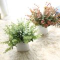 Artificial Eucalyptus Berry Bean Branch Plastic Plants Simulation Grass Bouquet For Home Garden Party Decoration Fake Plants