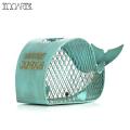 Tooarts Money Box Wine Corks Whale Cork Container Iron Handmade Storage Jar Money Bank Piggy Bank Saving Box Kid Child Gift