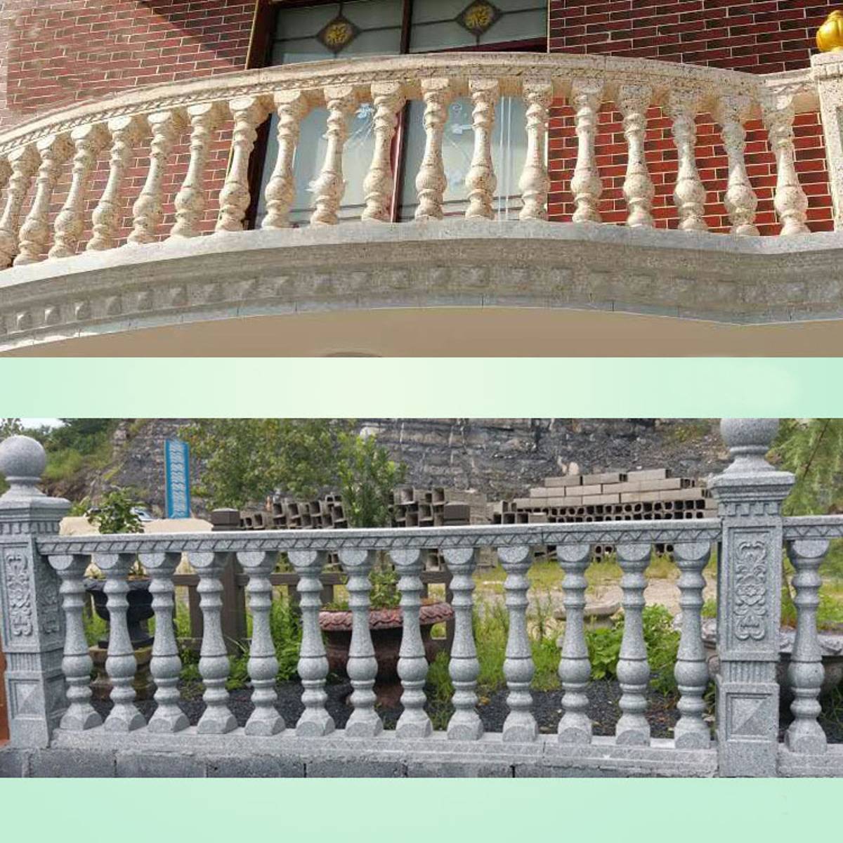 2pcs 40x13cm Paving Molds Roman Column Mold Fence Cement Mold Balcony Garden Railing Plaster Concrete Plastic Balustrades Mold