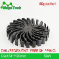 ø134*20mm Modular LED Star Cooler for low and high bay light LED Grow Light Heatsink 36 mounting holes for all COB Brands