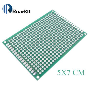 1pcs 5x7 cm PROTOTYPE PCB 5*7 panel double coating/tinning PCB Universal Board double Sided PCB 2.54MM board