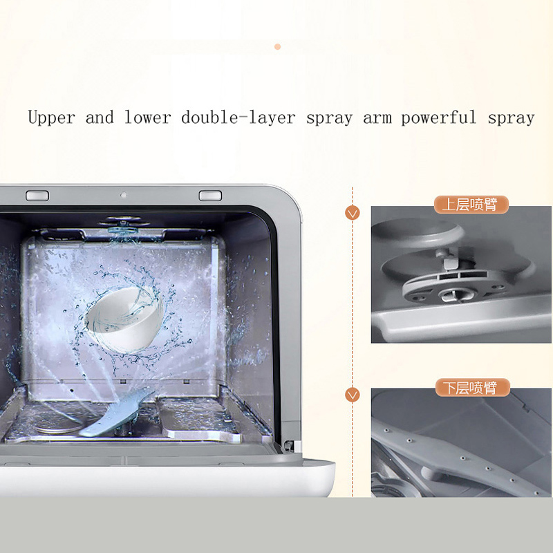 Small portable dishwashers free-installation automatic compact tabletop dishwasher