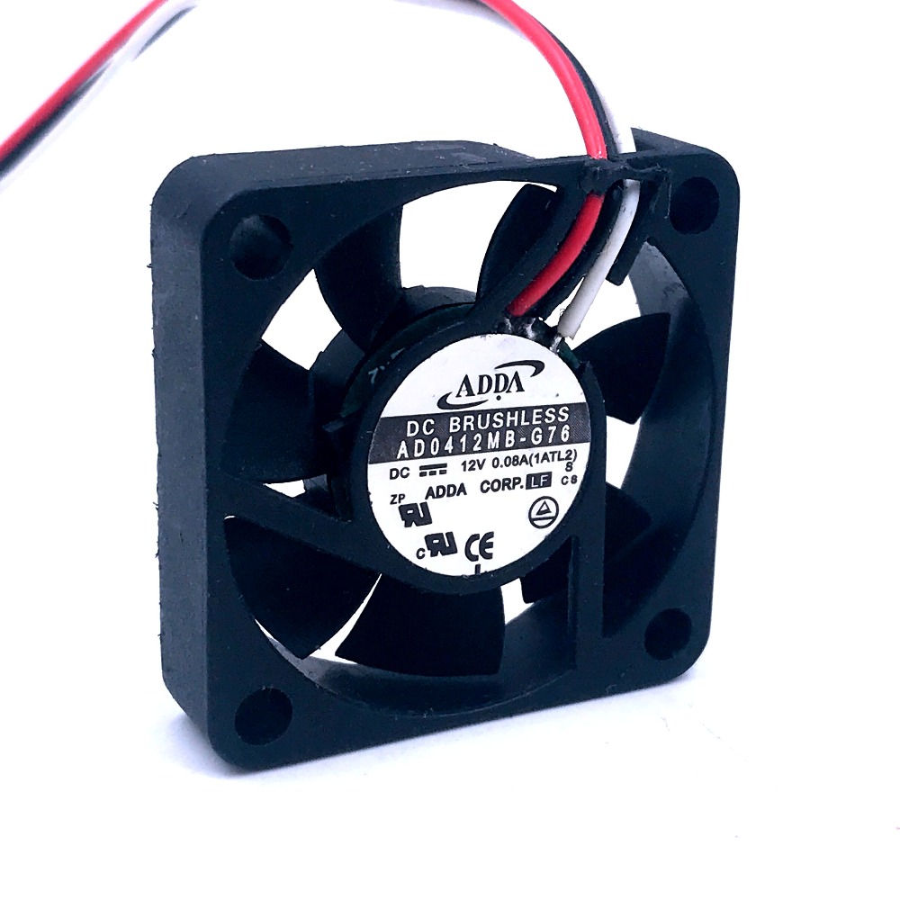 2pcs AD0412MB-G76 4010 4cm 40mm 40X10mm Mini Small DC12V 0.08A Cooling Fan