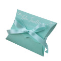 Collapsible paper pillow box for jewelry