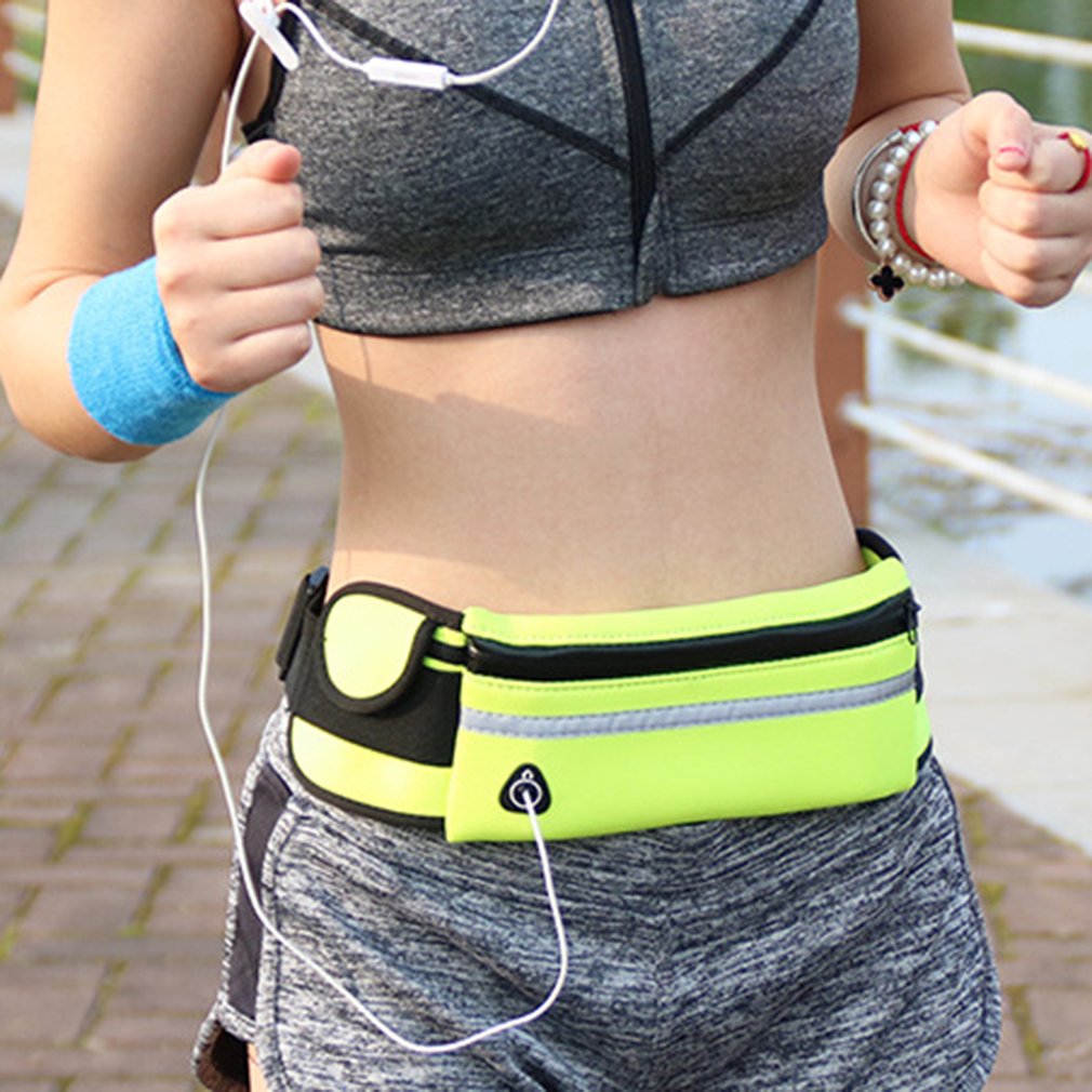 Outdoor Sports Belt Bag Water Bottle Pockets Fitness Running Leisure Pockets Waterproof Anti-Theft Mobile Phone Pockets