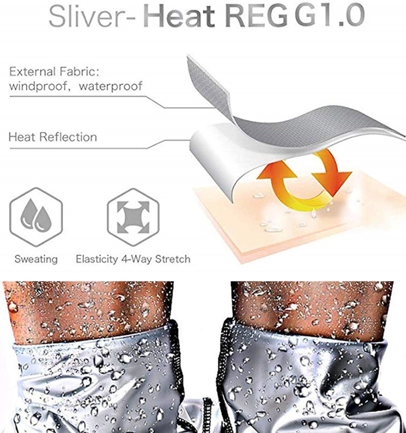 Women Thermo Body Shaper Slimming Pants Silver coating Weight Loss Waist Trainer Fat Burning Sweat Sauna Capris Leggings Shapers