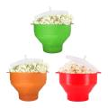 Microwaveable Silicone Popcorn Popper, BPA Free Collapsible Hot Air Microwavable Popcorn Maker Bowl, Use In Microwave or Oven