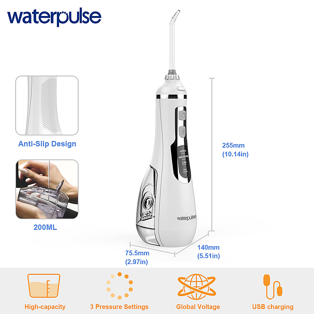 New 3 Modes Cordless Oral Irrigator Portable Water Dental Flosser USB Rechargeable Water Jet Floss Tooth Pick 5 Jet Tips 300ml