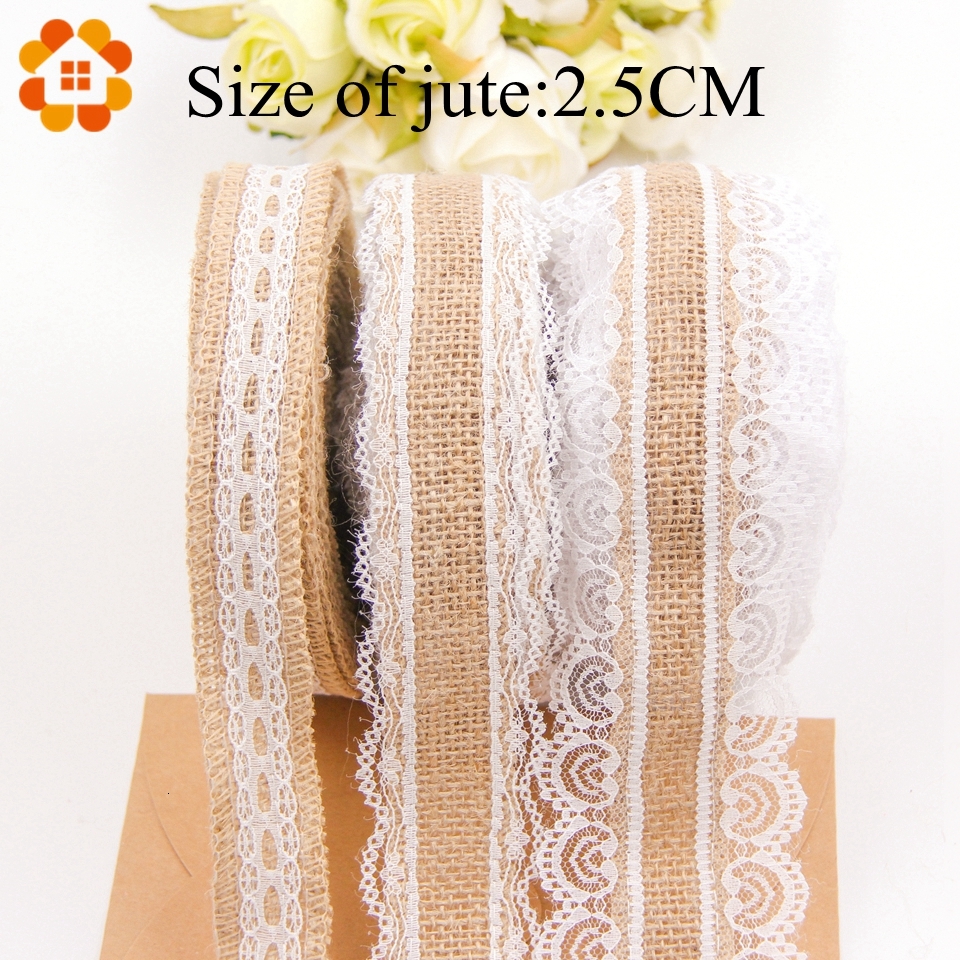 2 Specifications Width Linen Roll Fringed Lace Ribbon For Clothing Hat Bag Home Decor Wedding Party Decorations Supplies