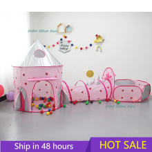 3 in 1 Children's Tent Baby Playground Toy Ball Pool Portable House Tipi Dry Pool Tents Crawling Tunnel Pool Ball Pit Kids Tent