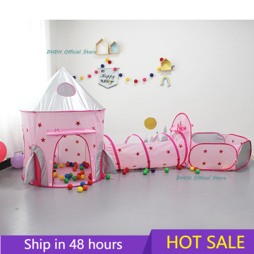 3 in 1 Children's Tent Baby Playground Toy Ball Pool Portable House Tipi Dry Pool Tents Crawling Tunnel Pool Ball Pit Kids Tent