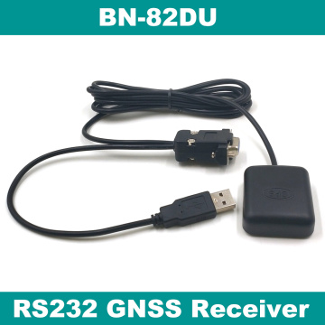 RS232 DB9 female+USB male connector RS-232 GNSS receiver Dual GPS+GLONASS receiver module antenna,9600,NMEA,4M FLASH,BN-82DU
