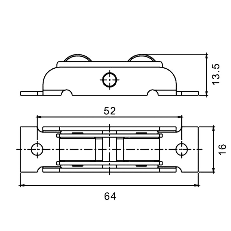 4 Pcs/lot stainless steel door window silent nylon pulley wheel sliding door fittings glass door sliding rollers