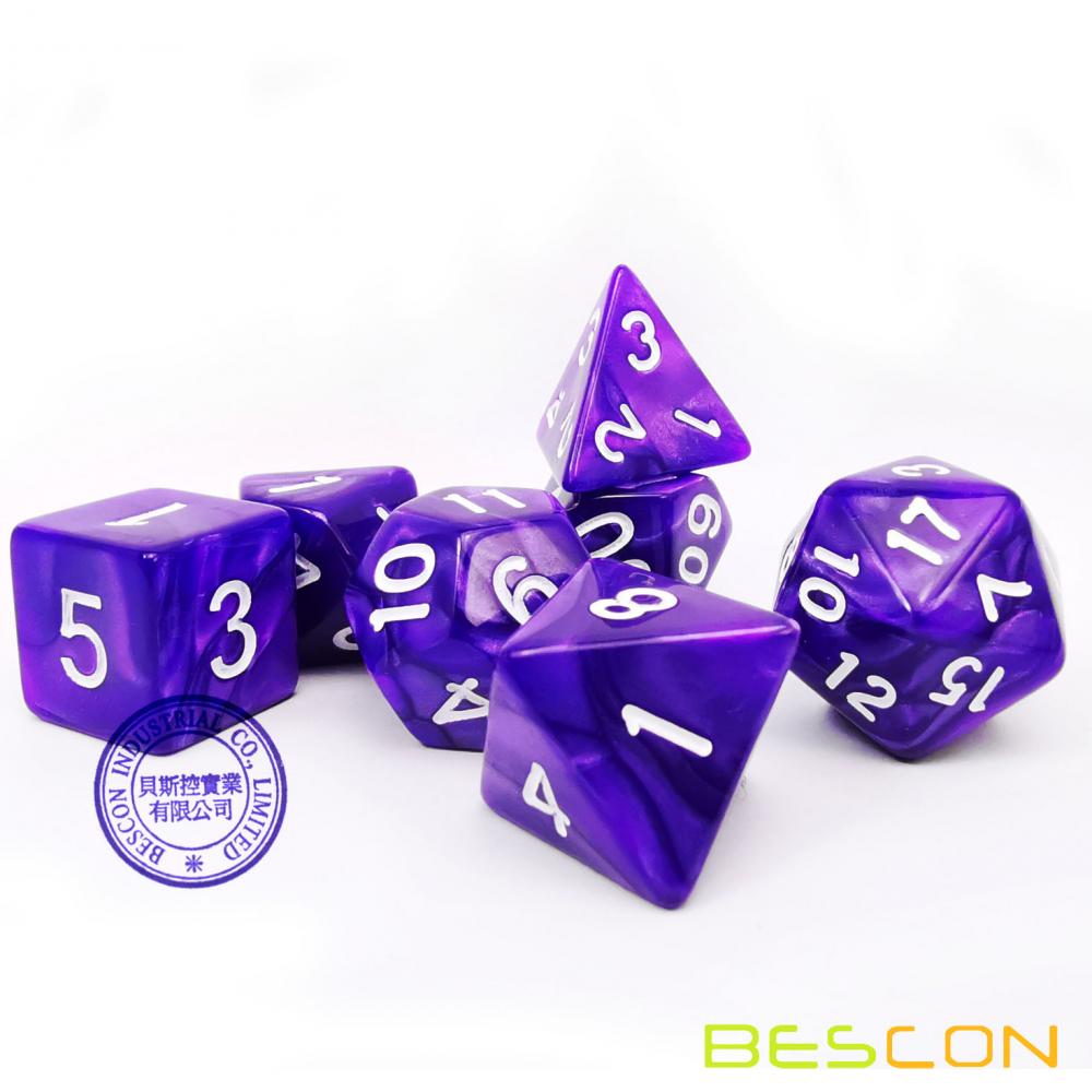 Marble Polyhedral Dice Set For Tabletop Rpg Adventure Games 2