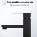 XUNSHINI Black Square Bathroom Sink Faucet Single Handle Basin Faucet Wash Tap Bathroom Toilet Deck Mounted Basin Tap