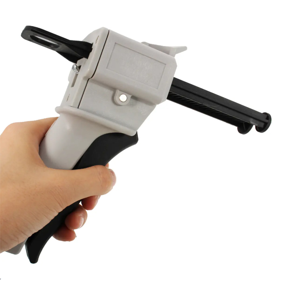 Glue Gun 50ml Two Component AB Epoxy Sealant Glue Gun Applicator Glue Adhensive Squeeze Mixed 1:1 Manual Caulking Gun Dispenser