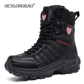 Military Tactical Mens Boots Waterproof Leather Desert Boot Combat Ankle Boot Army Work Men's Shoes Couple Motorcycle Boots