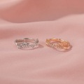 5pcs Korean version of the new small fresh sweet opening leaf ring female light luxury olive branch ring ring tail ring