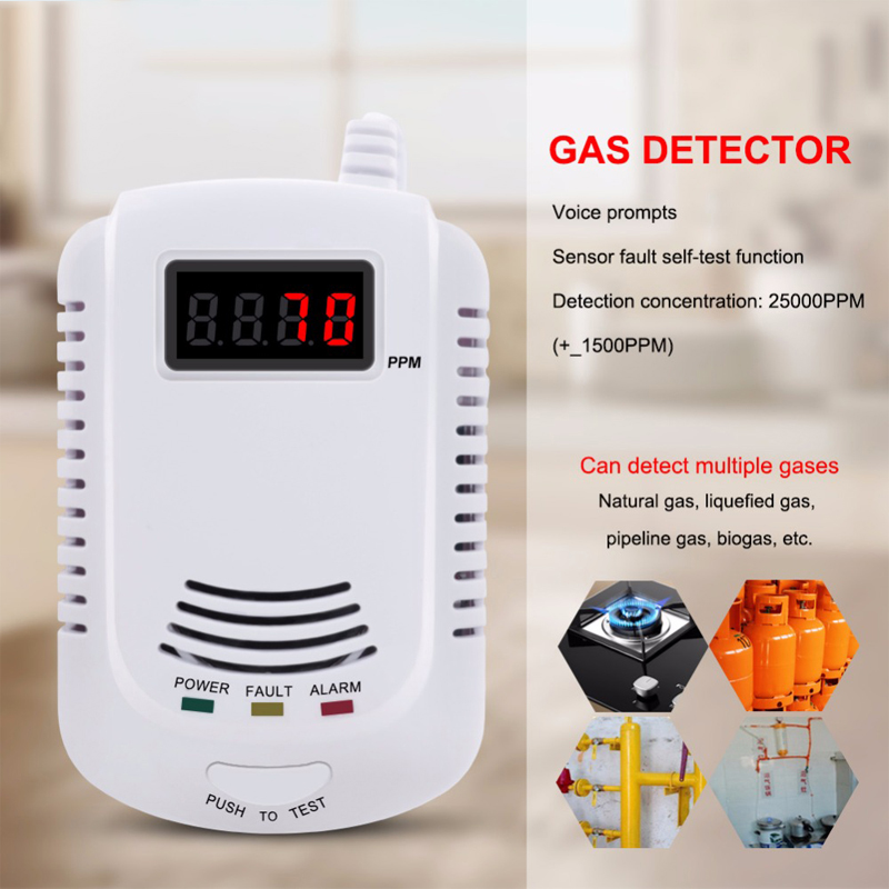 Gas Detector Sensor 85dB Alarm High Sensitive Liquefied Natural Coal Gas detector Home Security Alarm System For