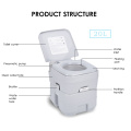 Camping Toilet Portable Flush Outdoor Mobile Toilet Boat Outdoor Squatting Elderly Toilet Stool/Pregnant Movable Toilet