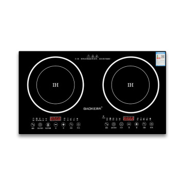 Double Pot Embedded Dual Cooker Electric Built-in Induction Hobs Ceramic Furnace Induction Cooker Pot Intelligent Home Hotpot