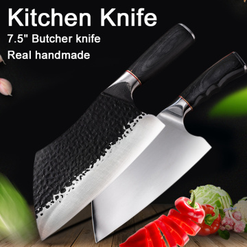Chef Knife Forged Stainless Steel Chinese Kitchen Knife for Meat Bone Fish Vegetables Butcher Knife Slicing Cleaver
