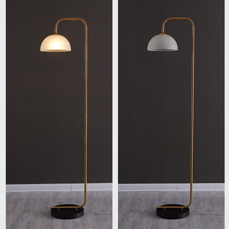 Modern Gold Floor Lamp Iron Glass Floor Lamps For Living Room Bedroom Study Decor Light Nordic Home E27 Bedside Standing Lamp