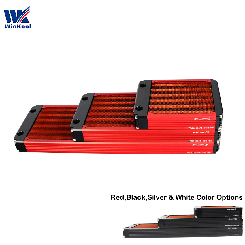 WinKool 120mm 240mm 360mm U Pass Slim Water Cooling Radiator / Heat Exchanger more effective 30mm thick for 120mm Computer Fan