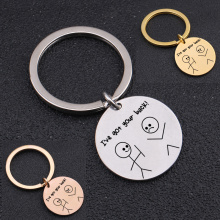 Stick Figure "I've Got Your Back"Key Chain To Colleagues Best Friends Birthday Friendship Souvenir Keyring Charm Jewelry
