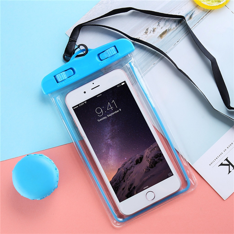 6.5 Inch Float Airbag Waterproof Swimming Bag Mobile Phone Case Cover Dry Pouch Universal Diving Drifting Riving Trekking Bag A4