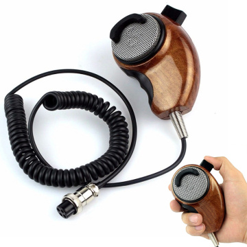 Handheld Speaker Microphone Noise Reducing Mic for Cobra Uniden CB-radios Wood Grain Micro phone In Car Or Other Indoor Outdoor