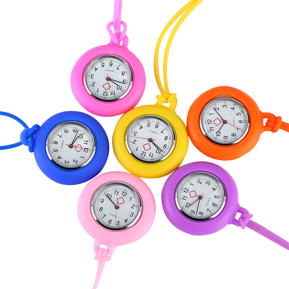 Silicone Rope Chain Nurse Watches Quartz Movement Pendant Necklace Watches Gifts for Nurse Doctor