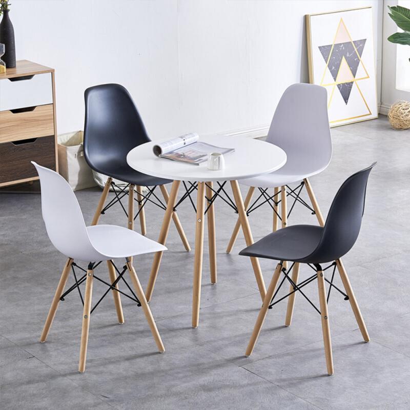 4PCS Modern Dining Chairs With Scandinavian Design And Medieval Style With Iron Wire Wooden Feet Suitable For Dinning Room HWC