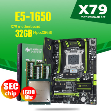 HUANANZHI X79 Motherboard LGA2011 ATX Combos E5 1650 C2 12800R Server RAN Memory Module 32GB 8GB * 4PCS