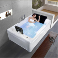 SR5D026 Double Bathtub Household Thermostatic Heating Surf Massage Bathtub Smart Acrylic Bathtub+Waterproof WIFI TV 110V/220V