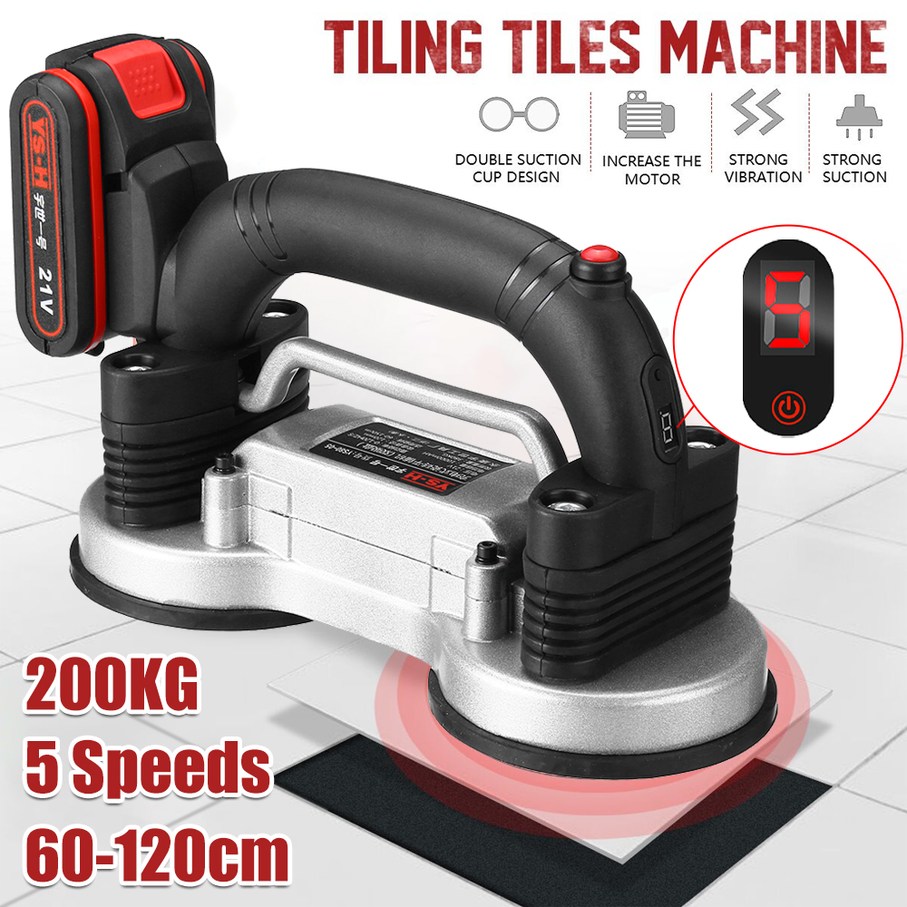 60-120mm Tiling Tiles Machine Tiles Vibrator Suction Cup Adjustable Protable Automatic Floor Vibrator Leveling Tool With Battery