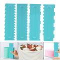 1pc Cake Decorating Comb Cake Scraper Smoother Cream Decorating Pastry Icing Comb Fondant Spatulas Baking Pastry Tools