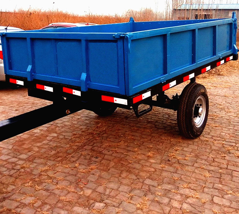 2Ton 3Ton 5Ton 2 wheels trailer and 4 wheels farm trailer tractor Tipping trailer for sale