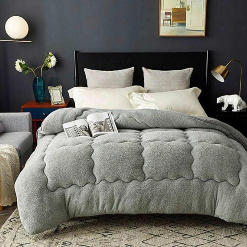 Cashmere Velvet Warm Winter Thicken Comforter/ Duvet/ Quilt Core wool Down Fabric Filling Bedding Set