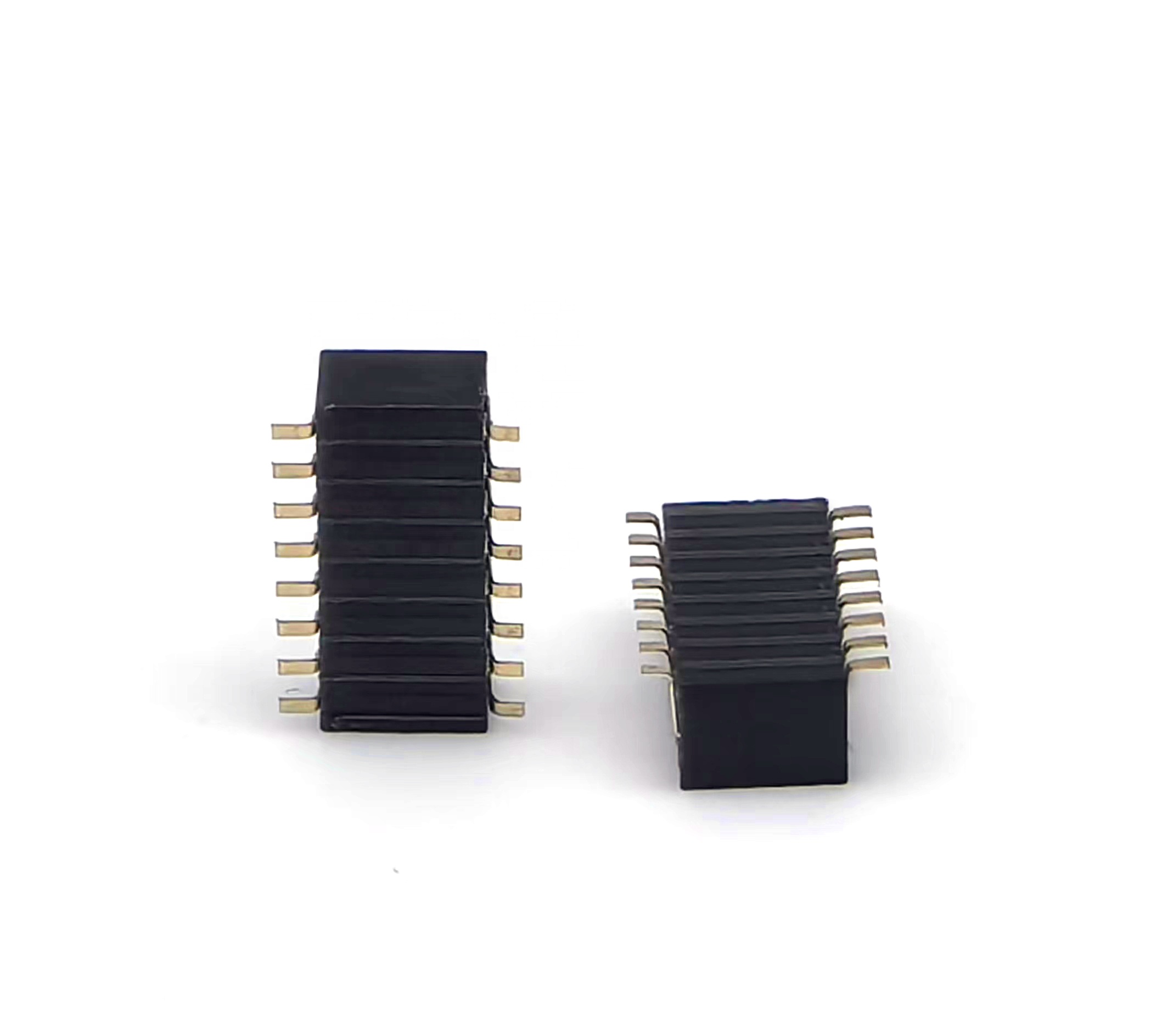 1.27mm Pitch Female  Header Connector Dual Row Side Entry SMT H:3.45mm 2*8P