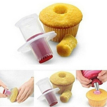 1 Pc Color Random Cupcake Corer Tools Muffin Cake Pastry Corer Model Plunger Cutter Decorating Plastic Cake Digging Holes Device