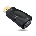 HDMI to VGA Converter Gold-plated with connector 3.5mm audio cable for PC, Laptop, DVD, Desktop, TV box or other HDMI input de