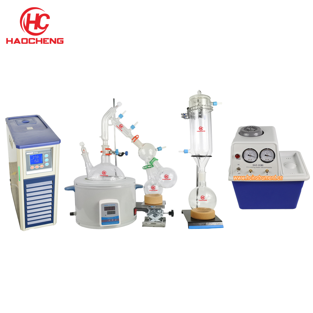 Free shipping,Top Sale Stocks Available 2L Lab Equipment Short Path Distillation with Heating Mantle