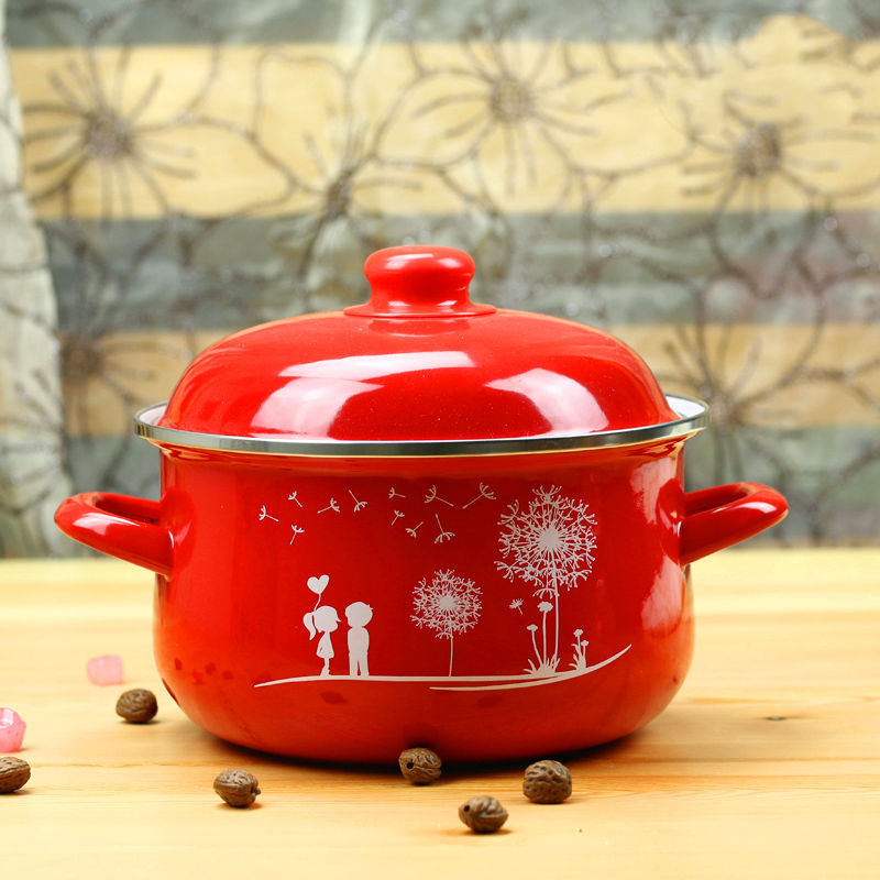 Enamel pot soup pot gift pot Induction cooker pot kitchen pot cookware set wok instant pot cookware set kitchen pot stock pots