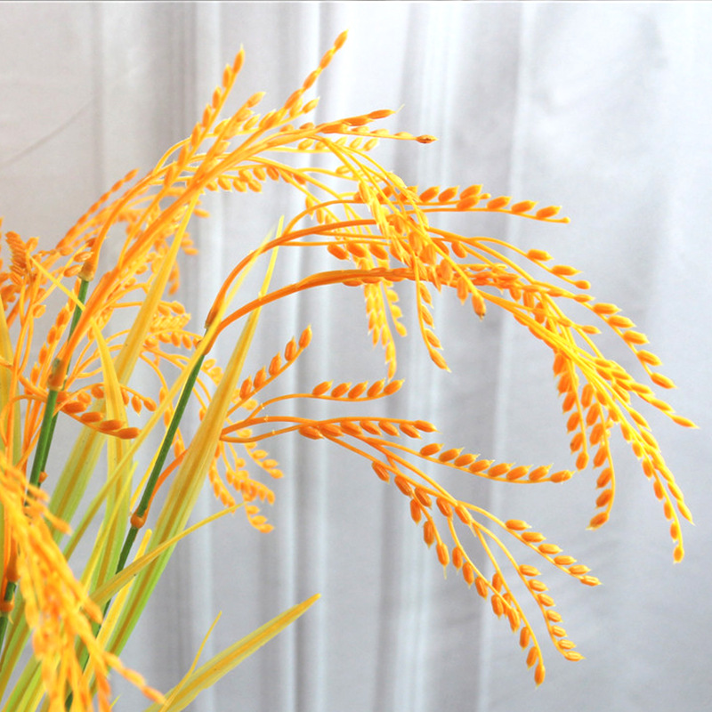 1Pc Artificial Wheat Ear Flowers Wedding Decoration Yellow Wheat Grain Flowers Restaurant Table Placed Accessories Garden Decor