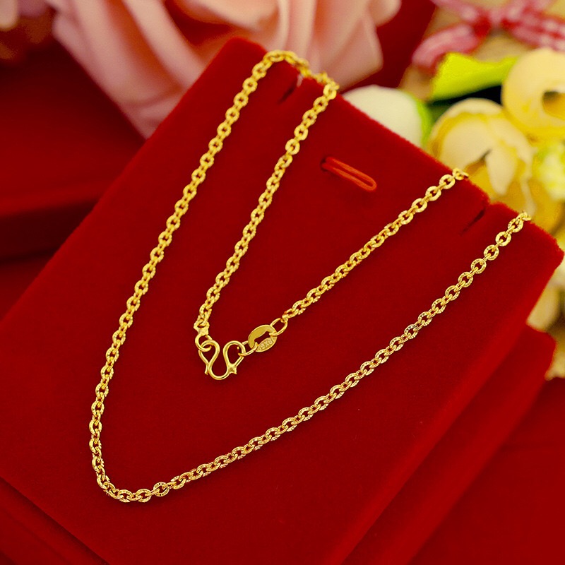 Brass gold plated ladies necklace clavicle chain Japanese and Korean fashion ladies ingot necklace
