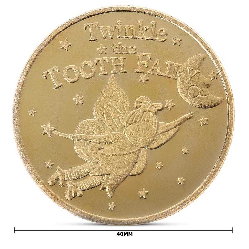 Non-currency Coin Tooth Fairy Physical Gold Commemorative Coins Creative Art Collectible Gift Household Decoration