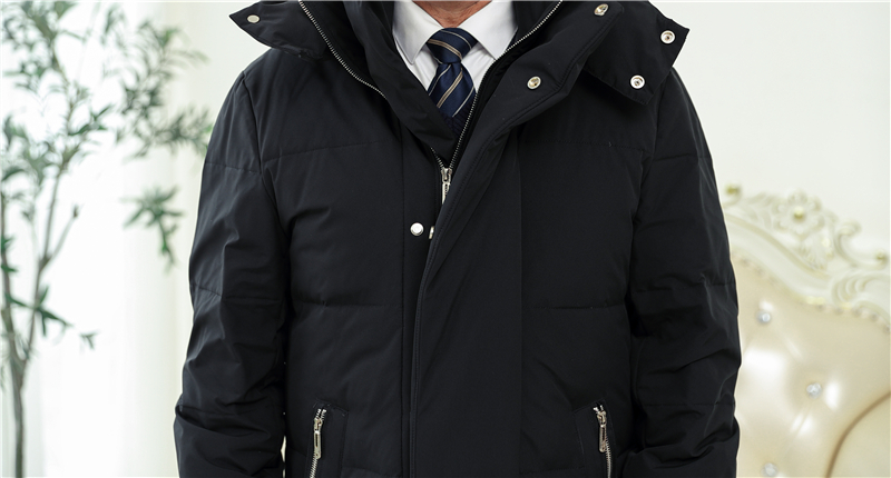 Black Winter Jacket 2020 New Top Quality 90% White Duck Down Men Winter Coat X-Long Over The Knee Thick Warm Men Jacket