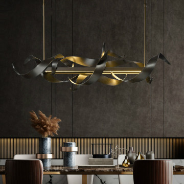 Postmodern light luxury LED restaurant pendant lights decoration Nordic front desk lamps simple iron art bar hanging lamp